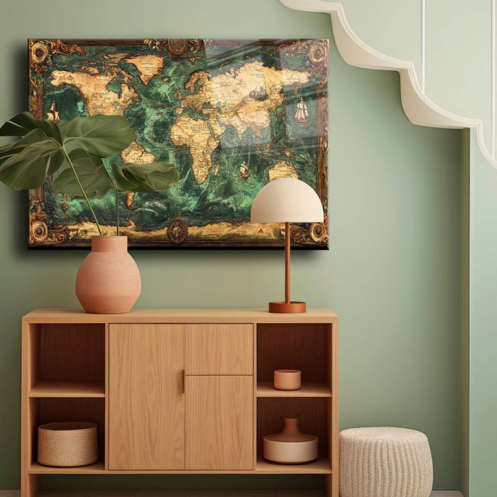 Wallity Pintura Decorativa de Vidrio Templado Multicolor 60 x 90 cm